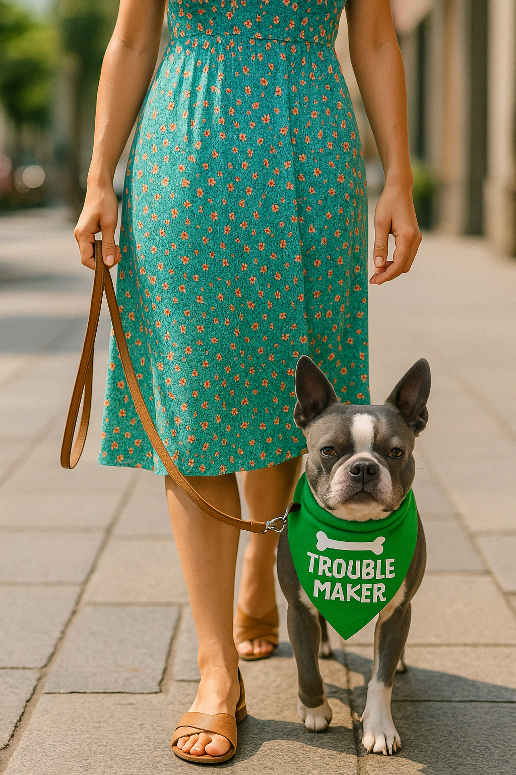 Parisian Pet 'Trouble Maker' Bandana for Dogs & Cats - Fun, Comfortable, Trendy Green Pet Fashion Accessory-Saint Patrick's Day