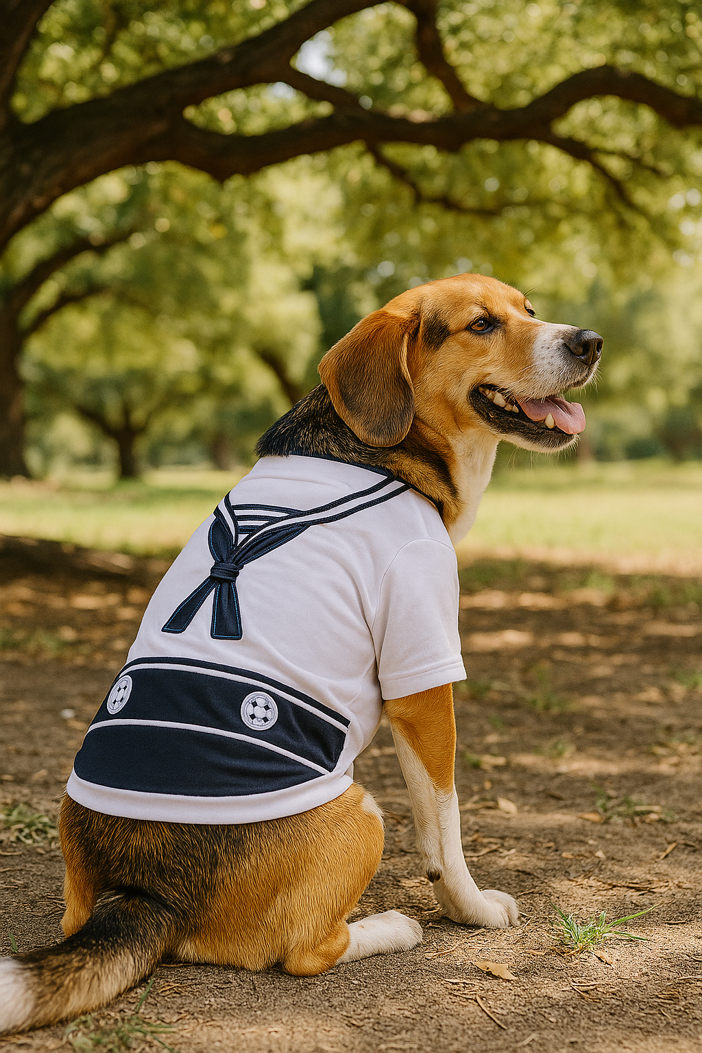 Parisian Pet 'Sailor Dog' Halloween Costume - Navy Blue Sailor Outfit for Dogs & Cats