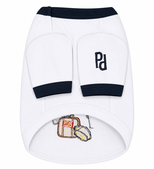 Parisian Pet Flight Crew Pilot Dog Halloween Costume - Navy & White