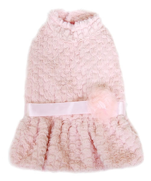 Fur Dog Dress Pink