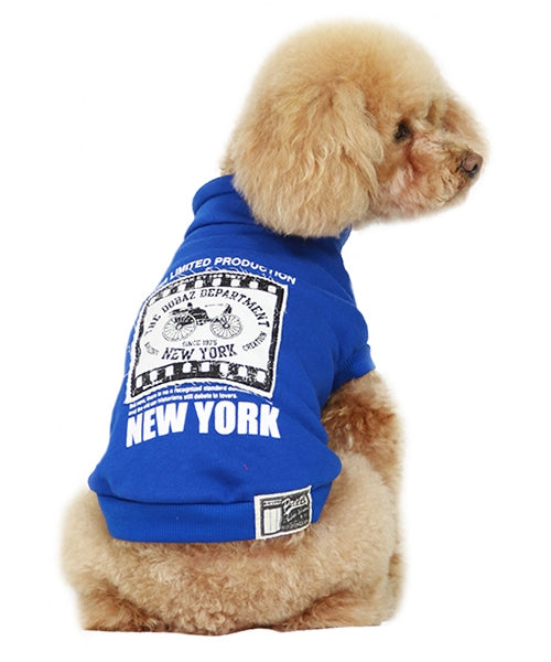 Dobaz 'NY Sweater' for Dogs & Cats, Comfortable and Fashionable Dog Clothing, Perfect for Cold Weather, Blue Color