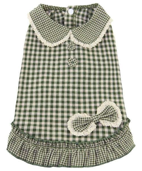 Dobaz 'Gingham Dress' for Dogs & Cats|Cute Green Pet Apparel Parisian Pet Dobaz 'Gingham Dress' for Dogs & Cats|Cute Green Pet Apparel Parisian Pet