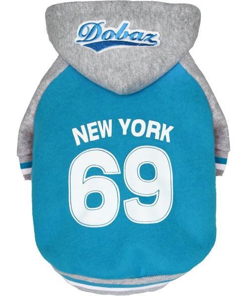 NY Dog Hoodie Blue