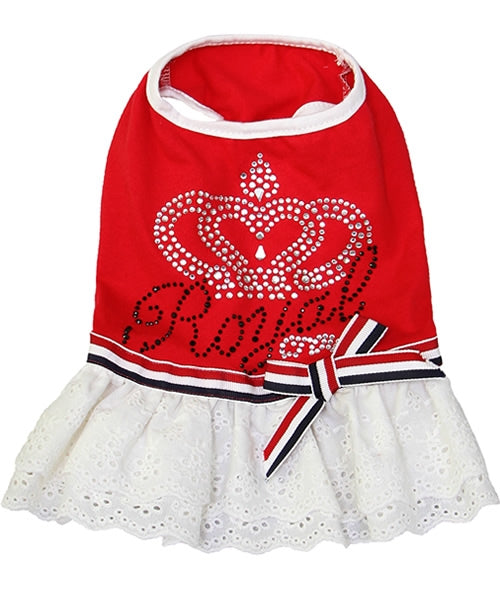 Royal Crown Dog Dress Red