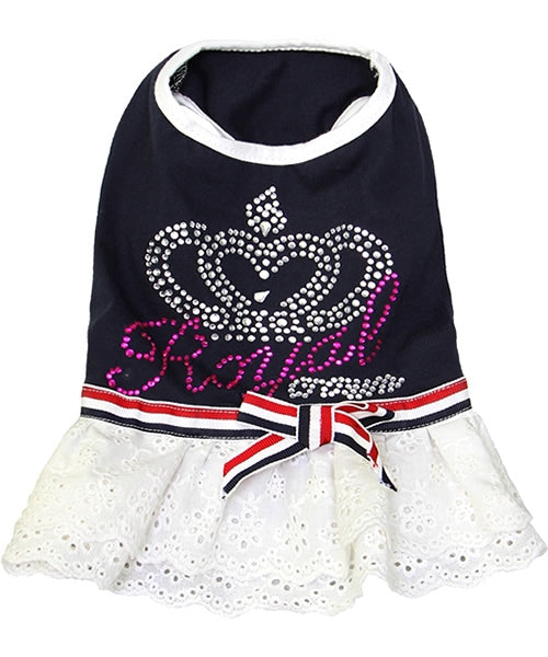 Royal Crown Dog Dress Navy
