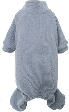 Dobaz 'Ribbed PJs' for Dogs & Cats – Trendy and Cozy Pet Pajamas, Soft Ribbed Dog Sleepwear, Comfortable Blue Pajamas for Lounging Pets