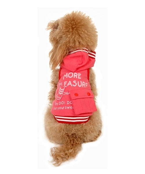 Dobaz 'Pleasure Hoodie' for Dogs & Cats – Trendy and Comfortable Sleeveless Dog Hoodie, Soft Pink Pet Clothing Perfect for Summer Casual Wear