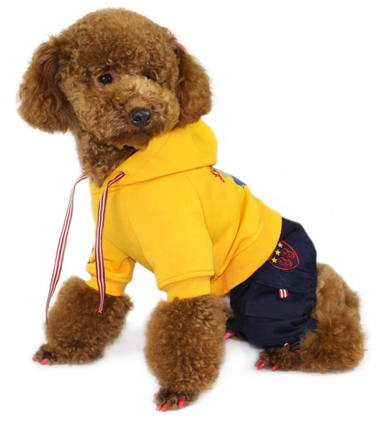 Dobaz 'Legend Bike Jumpsuit' for Dogs & Cats – Comfortable and Durable Dog Jumpsuit, Trendy Yellow Design for Pets, Perfect for Active Dogs and Cats