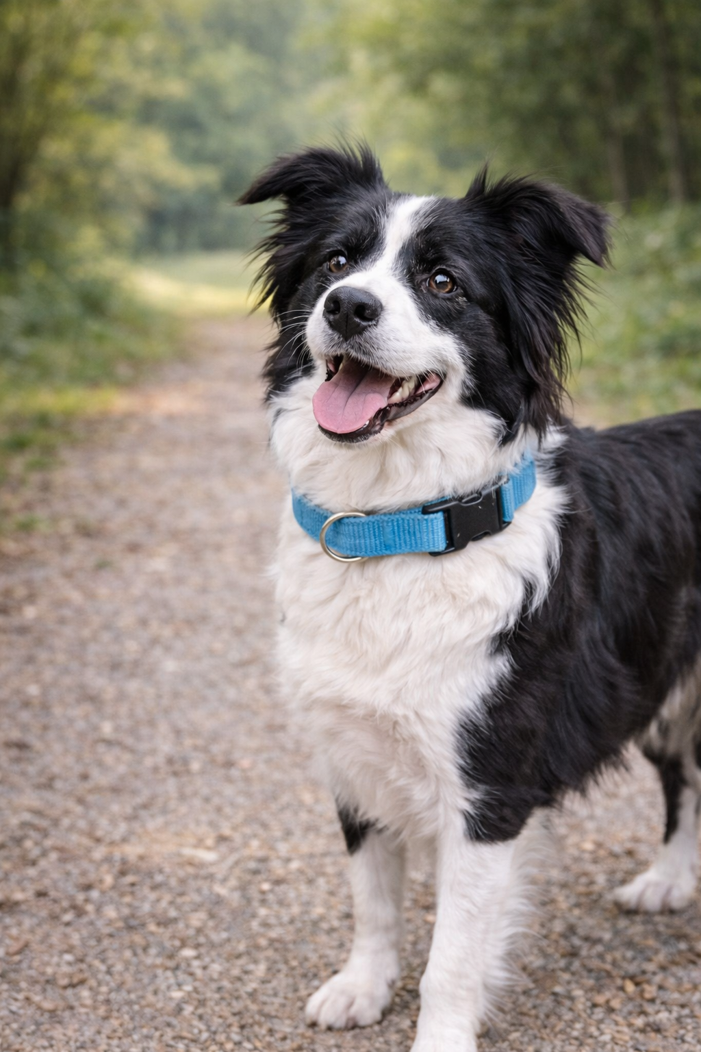Parisian Pet 'Nylon Collar' for Dogs & Cats – Adjustable Light Blue Pet Collar, Durable Nylon Design