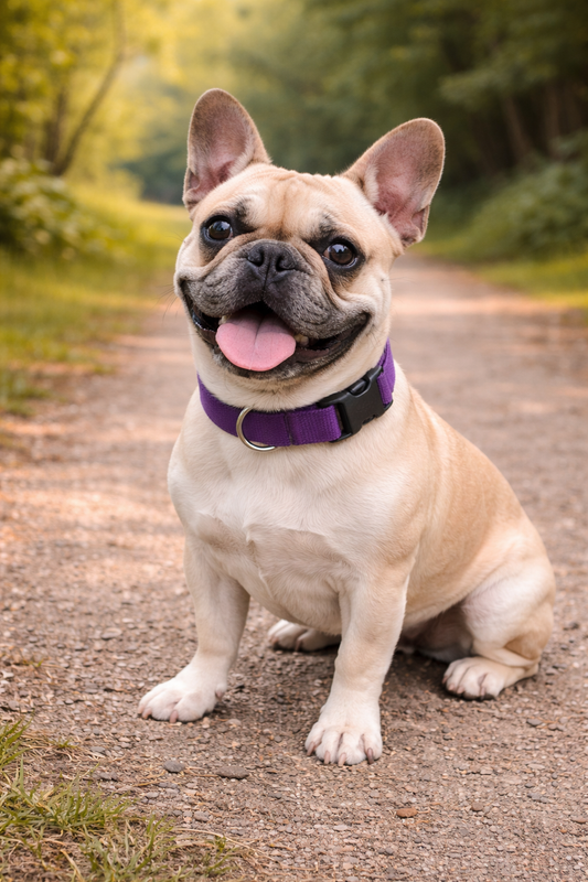 Parisian Pet 'Nylon Collar' for Dogs & Cats – Comfortable Adjustable Fit for Small Pets, Lilac