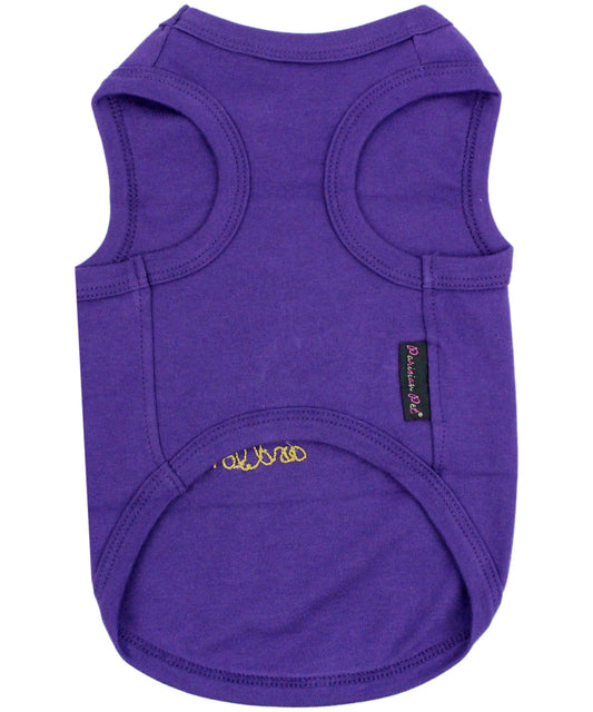 Parisian Pet 'Spoiled Rotten' Dog Shirt – Funny Embroidered T-Shirt for Dogs & Cats, Purple