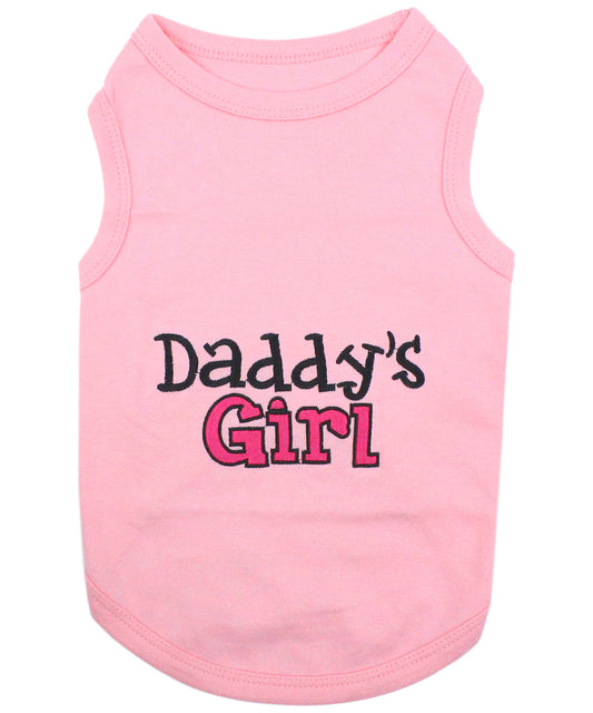 Parisian Pet 'Daddy's Girl' Pet Shirt - Dog Fashion Shirt for Dogs & Cats, Pink-Valentine's Day