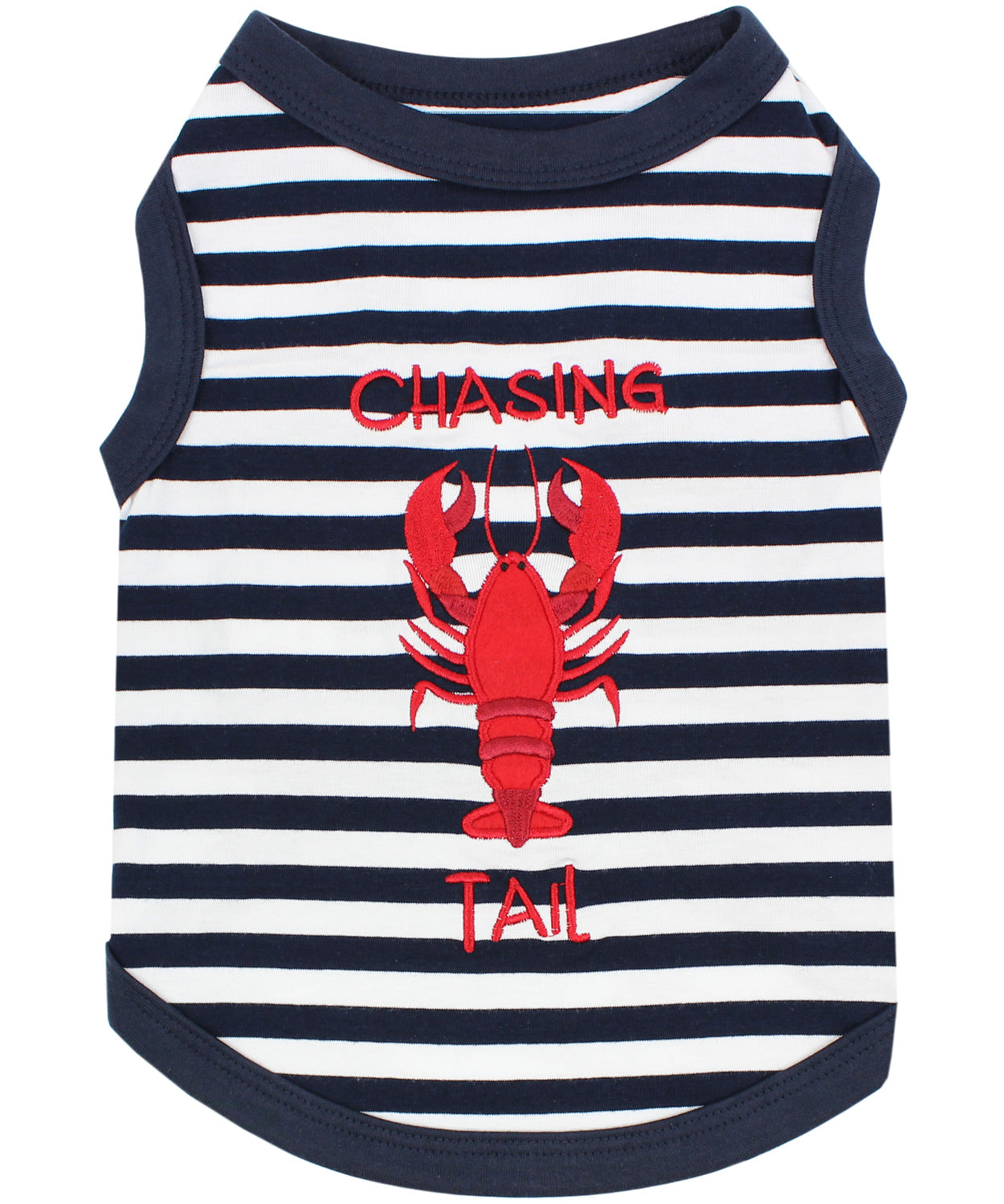 Parisian Pet 'Lobster Chasing Tail' Dog Shirt – Nautical, Cotton, Blue