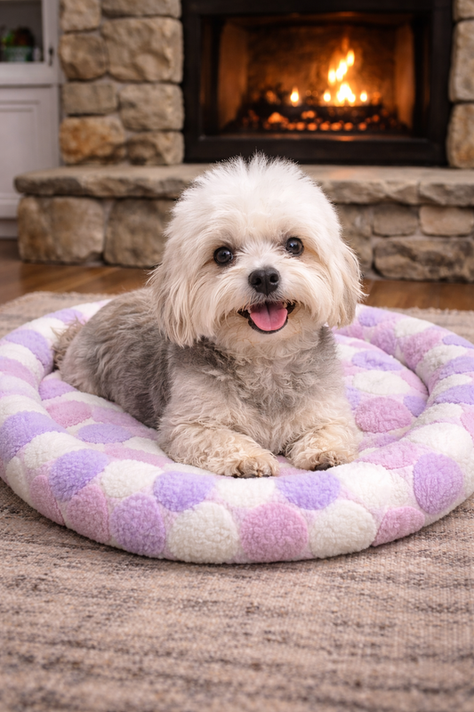 Parisian Pet 'Cotton Candy Mat' for Dogs & Cats - Soft, Durable, Lightweight, Washable Pink Mat for Small Pets, Perfect for Travel