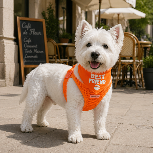 How to Style Matching Bandanas and Harnesses for April Walks
