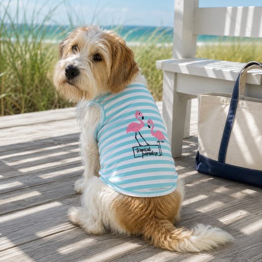 dog tank, dog tank top, striped dog tank, summer dog clothes, beach dog outfit, lightweight dog apparel, dog clothes for small dogs