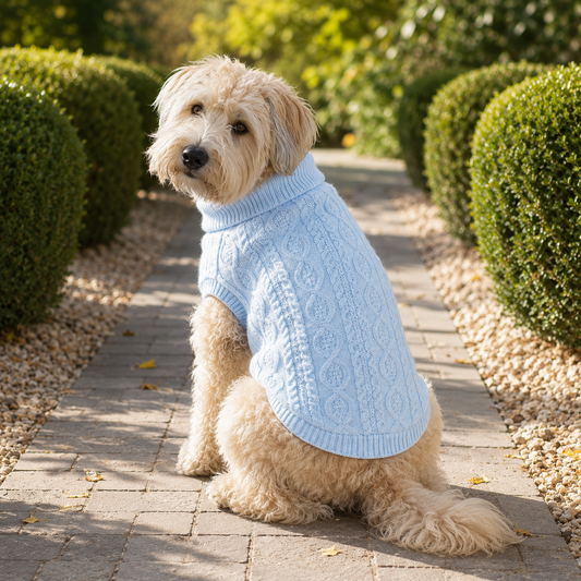 dog sweaters, cable knit dog sweater, large dog sweater, dog winter clothes, cozy dog apparel, stylish dog sweater, pet knitwear