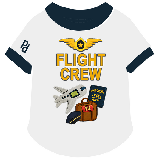 Parisian Pet 'Flight Crew' Halloween Costume for Dogs & Cats – Adorable Pilot Dog Costume, Pet Halloween Outfit, Navy and White
