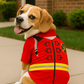 Parisian Pet 'Fire-Barker' Halloween Costume for Dogs & Cats – Firefighter Dog Costume, Pet Halloween Outfit, Red and Yellow