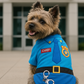 Parisian Pet 'Officer Woof' Halloween Costume for Dogs & Cats – Police Dog Costume, Pet Officer Outfit for Halloween, Light Blue