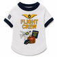 Parisian Pet Flight Crew Pilot Dog Halloween Costume - Navy & White