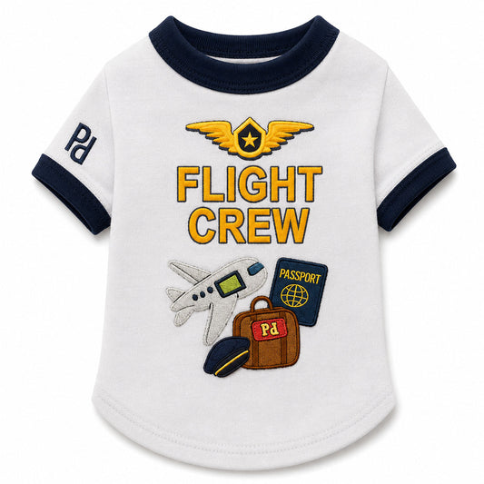 Parisian Pet Flight Crew Pilot Dog Halloween Costume - Navy & White