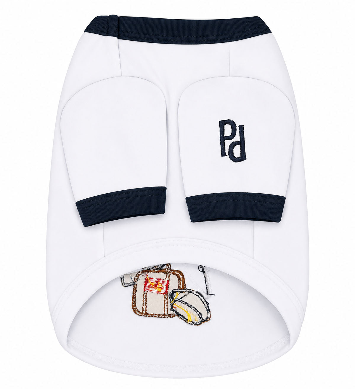 Parisian Pet Flight Crew Pilot Dog Halloween Costume - Navy & White