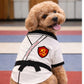 Parisian Pet 'Karate Academy' Halloween Costume for Dogs & Cats – Adorable Martial Arts Dog Costume, Pet Halloween Outfit, White Black and Red