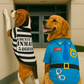 Parisian Pet 'Officer Woof' Halloween Costume for Dogs & Cats – Police Dog Costume, Pet Officer Outfit for Halloween, Light Blue