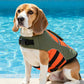 ‘Dog Life Jacket’ Water Safety Vest for Dogs & Cats Olive Green/Orange