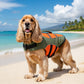 ‘Dog Life Jacket’ Water Safety Vest for Dogs & Cats Olive Green/Orange