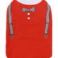 Suspenders Dog Shirt Red