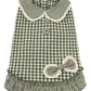 Gingham Dog Dress Green
