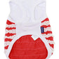 Dobaz 'Love Ruffles Dress' for Dogs & Cats, Playful White & Red Dog Dress with Ruffles, Stylish Pet Apparel for Special Occasions and Parties