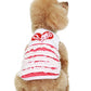 Dobaz 'Love Ruffles Dress' for Dogs & Cats, Playful White & Red Dog Dress with Ruffles, Stylish Pet Apparel for Special Occasions and Parties