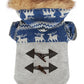 Ox Horn Button Dog Coat Blue