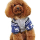 Dobaz 'Ox Horn Button Dog Coat' for Dogs & Cats - Warm and Fashionable Cold Weather Pet Clothing, Ideal Winter Coat for Small Breeds, Blue