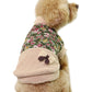 Dobaz 'Floral Design Sweater' for Dogs & Cats - Fashionable and Cozy Pet Sweater, Ideal Cold Weather Outfit for Small Breeds, Khaki