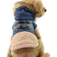 Dobaz 'Denim and Fur Pet Coat' for Dogs & Cats - Trendy and Comfortable Winter Outerwear, Elegant Pet Clothing for Small Breeds, Blue