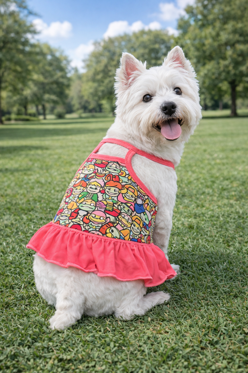 Dobaz 'Creative Design Dress' for Dogs & Cats - Artistic and Comfortable Pet Clothing, Ideal Fancy Outfit for Small Breeds and Events, Pink