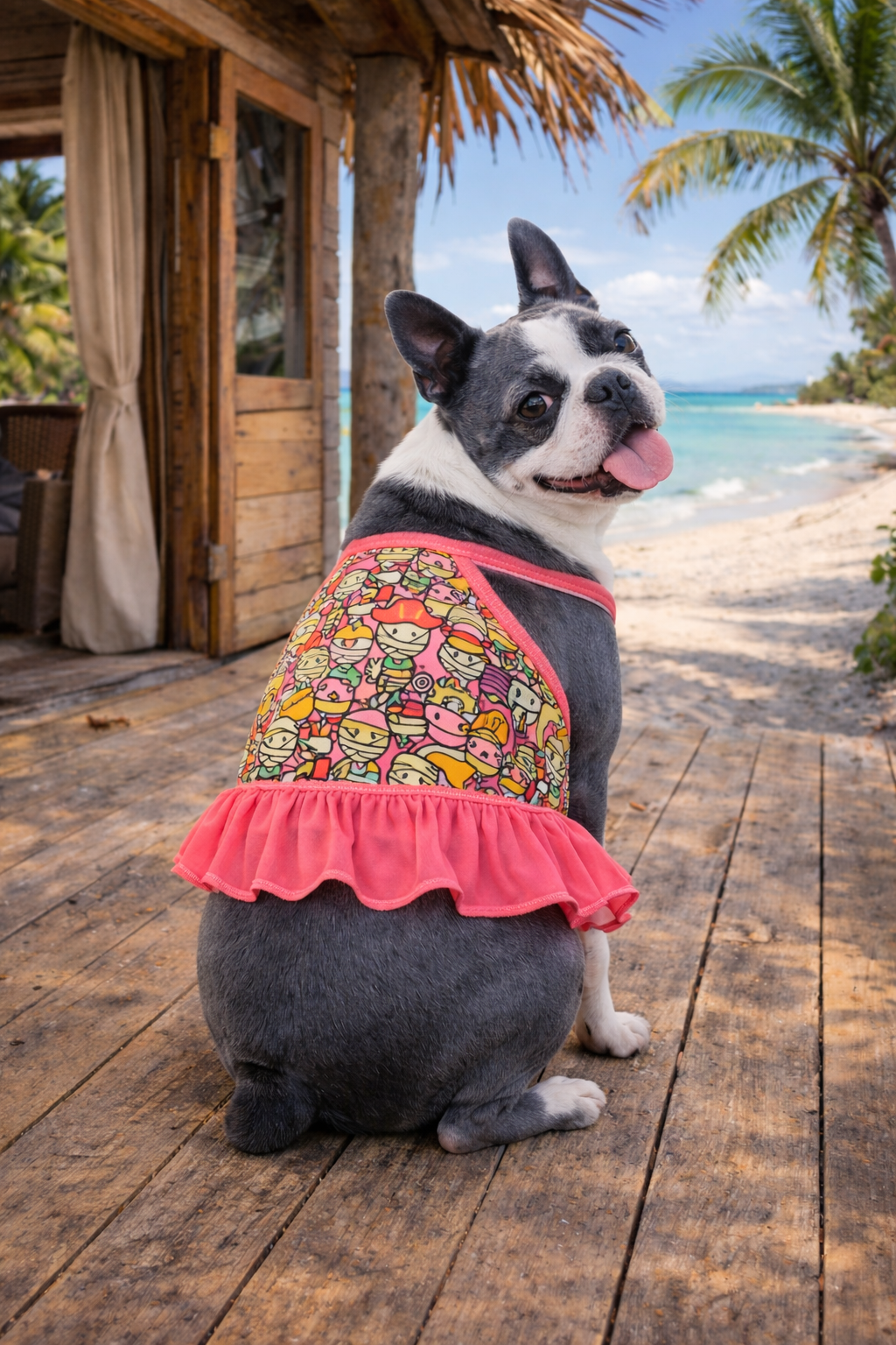 Dobaz 'Creative Design Dress' for Dogs & Cats - Artistic and Comfortable Pet Clothing, Ideal Fancy Outfit for Small Breeds and Events, Pink