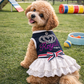 Dobaz 'Royal Crown Dress' for Dogs & Cats - Elegant and Fancy Pet Outfit, Luxury Crown Design Clothing for Small Breeds, Navy