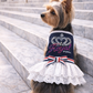 Dobaz 'Royal Crown Dress' for Dogs & Cats - Elegant and Fancy Pet Outfit, Luxury Crown Design Clothing for Small Breeds, Navy