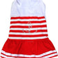 Anchor Bling Dog Dress Red