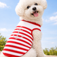 Dobaz 'Anchor Dog Tank Top' for Dogs & Cats - Fashionable and Lightweight Summer Apparel, Perfect Nautical Pet Clothing for Small Breeds, Red & White Stripes