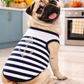 Dobaz 'Anchor Dog Tank Top' for Dogs & Cats - Fashionable and Breathable Summer Shirt, Perfect Nautical Pet Apparel for Small Breeds, Navy & White Stripes