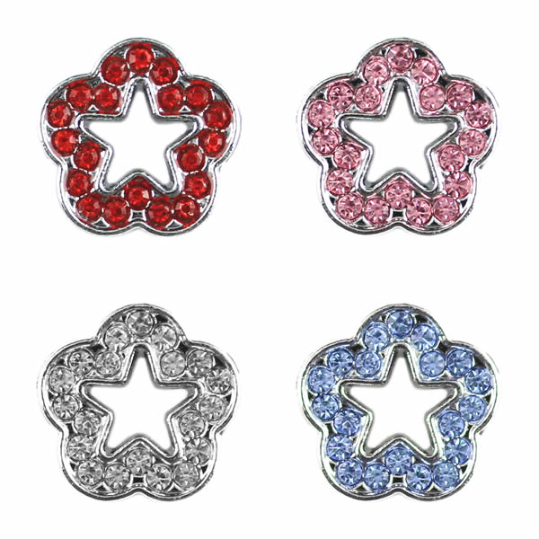Parisian Pet 'Slide Flower Charm 5 pk' for Dogs & Cats – Fun & Customizable Pet Accessory, Various Colors