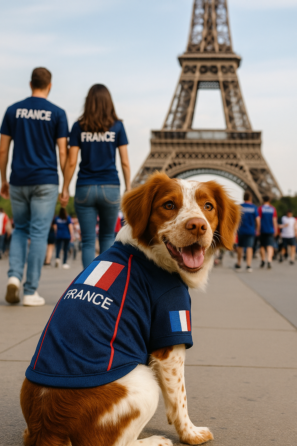 Parisian Pet 'Team France' Jersey - France National Team Pet Apparel, Dog Sports Jersey for Soccer Fans, World Cup Dog Shirt for Dogs & Cats, Blue