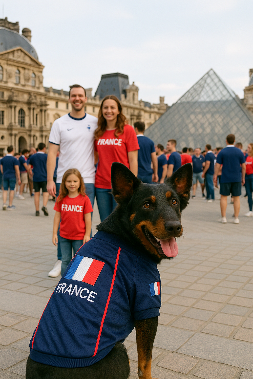 Parisian Pet 'Team France' Jersey - France National Team Pet Apparel, Dog Sports Jersey for Soccer Fans, World Cup Dog Shirt for Dogs & Cats, Blue