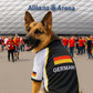 Parisian Pet 'Team Germany' - Jersey, Dog Sports Jersey for Soccer Fans, Germany Flag Dog Shirt for Dogs & Cats, Black
